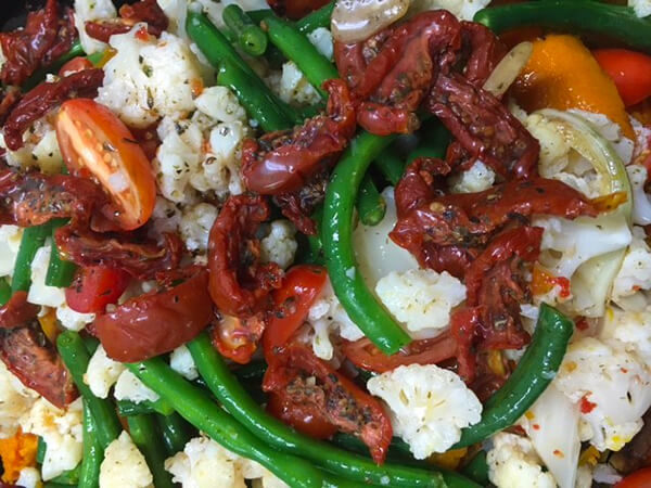 Sun Dried Tomato, Bean and Cauliflower Salad at Willes Fine Foods Bulimba